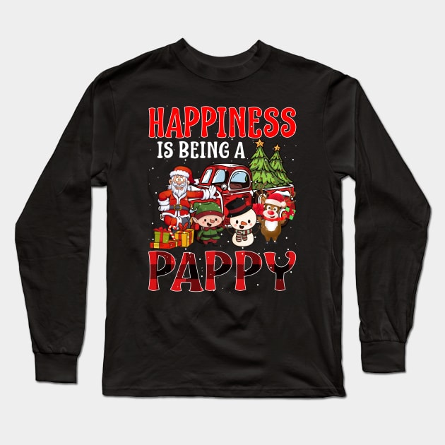 Happiness Is Being A Pappy Christmas Long Sleeve T-Shirt by intelus